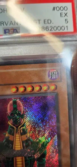 YUGIOH 1ST ED PSV-000 JINZO SECRET RARE PHARAOH'S SERVANT HOLO FOIL PSA 5 EX #* - Image 4