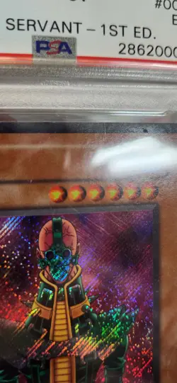 YUGIOH 1ST ED PSV-000 JINZO SECRET RARE PHARAOH'S SERVANT HOLO FOIL PSA 5 EX #* - Image 5
