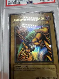 Yu-Gi-Oh! Right Arm the Forbidden One Legend of Blue Eyes 1st Ed LOB WAVY PSA 5 - Image 4
