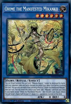 Yugioh Dueling Mirrors: Ohime the Manifested Mikanko Secret Rare MP24-EN135 - Image 1