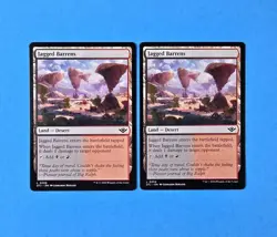 2x Jagged Barrens Outlaws Thunder Junction 2024 Mtg Magic Card Land Desert 259 - Image 1