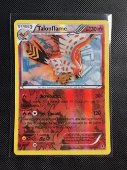 Pokemon TCG Talonflame XY Phantom Forces 10/119 Reverse Holo Rare Card NM - Image 1