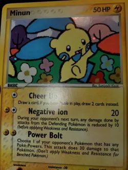 Minun 4/17 Holo Rare Pokemon TCG Card POP Series 3 Very LP to Near Mint LP-NM - Image 5