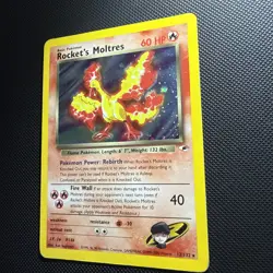 Pokemon TCG Rockets Moltres Holo Rare Card 12/132 Gym Heroes Set - Image 5