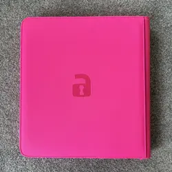 Vault X Neon Pink Exo Tec Zip Binder 12 Pocket with Prismatic Evolution Cards - Image 2