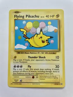 😻 Flying Pikachu 110/108 Evolutions Secret Rare Non Holo Pokemon Card * New * - Image 1