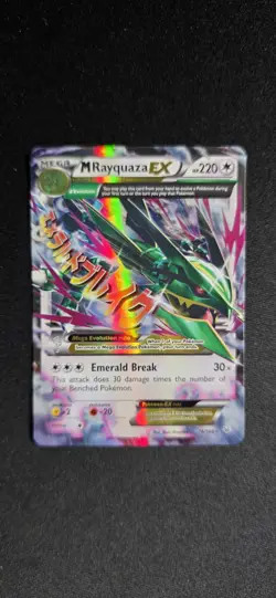 Pokemon M Rayquaza EX Shiny Full Art Holo Promo Card 76/108 - Image 1