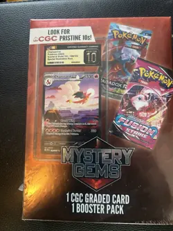 Pokemon Mystery Gems 1 CGC Graded Card & 1 Booster Pack 2025! New Sealed Box! - Image 1