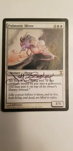 Pulmonic Sliver Time Sprial Ed Signed By Jeff Easley MTG Magic the Gathering - Image 1