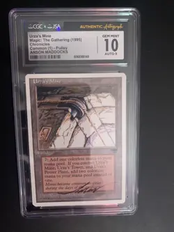 1995 MTG CHRONICLES Signed and Graded URZA'S MINE PULLEY - 10 Gem Mint - Image 1