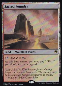 MTG Edge of Eternities - Sacred Foundry - EOE 256 - FOIL - Image 2