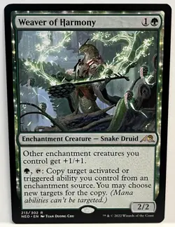 Weaver of Harmony NEO 213 - Kamigawa: Neon Dynasty Rare Magic The Gathering - Image 1