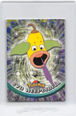 WEEPINBELL #70 - BLACK Logo - NON-HOLO - SERIES 1 - TOPPS Pokemon Card - LP/P - Image 1