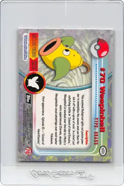 WEEPINBELL #70 - BLACK Logo - NON-HOLO - SERIES 1 - TOPPS Pokemon Card - LP/P - Image 2