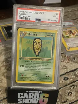 Kakuna #41 1st Ed Neo Discovery PSA 9 First Edition Gem Mint Pokemon TCG 2001 - Image 1