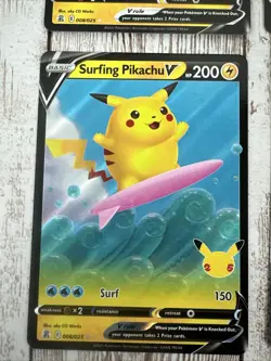 Surfing Pikachu V & Vmax - Pokemon TCG Celebrations Lot X4 - Image 3