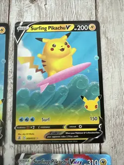Surfing Pikachu V & Vmax - Pokemon TCG Celebrations Lot X4 - Image 5