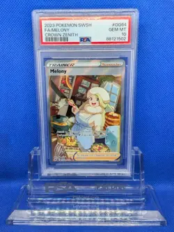 2023 POKEMON SWORD & SHIELD CROWN ZENITH #GG64 FULL ART/MELONY PSA 10 - Image 1