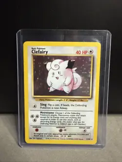 Pokemon TCG Clefairy 51/ 102 Holo Rare Unlimited Base Set NM - Image 1