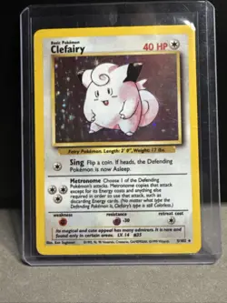 Pokemon TCG Clefairy 51/ 102 Holo Rare Unlimited Base Set NM - Image 2