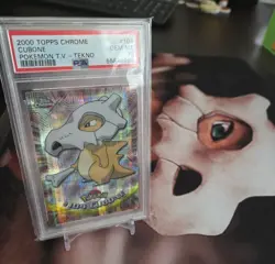 Topps 2000 Chrome Cubone Pokemon T.V. Tekno #104 PSA 10 - Image 1