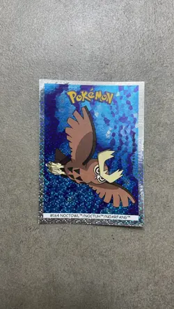 NOCTOWL 164 - POKEMON DUNKIN BOOMER 2001 NM STICKER HOLO VINTAGE - Image 1