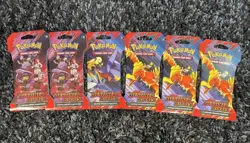 6 Pokemon TCG Destined Rivals Sleeved Booster Packs Factory Sealed Fast Ship - Image 1
