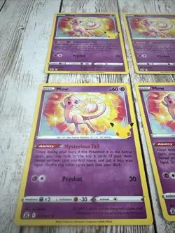 Mew 11/25 Holo Rare Pokemon TCG Celebrations 25th Anniversary Lot X4 - Image 2