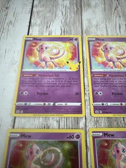 Mew 11/25 Holo Rare Pokemon TCG Celebrations 25th Anniversary Lot X4 - Image 5