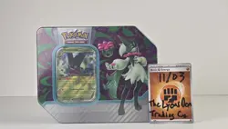 Pokemon TCG: Paldea Partners Meowscarada EX Tin - 5 Packs New Factory Sealed - Image 1