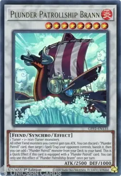 GFP2-EN135 Plunder Patrollship Brann Ultra Rare 1st Edition Mint YuGiOh Card - Image 1