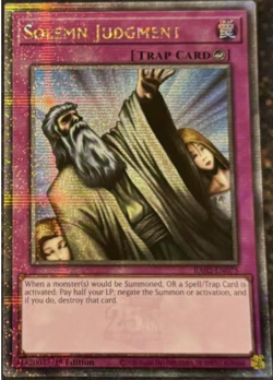 Yugioh! - Solemn Judgment - RA02-EN075 - QC Secret Rare - NM/M - NEW - Image 1