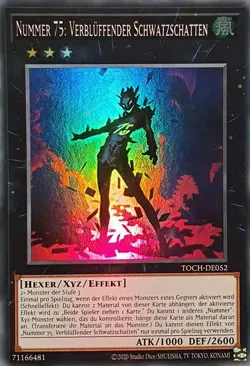 Yugioh Number 75: Bamboozling Gossip Shadow TOCH-DE052 MINT Super Rare - Image 1
