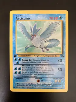 Articuno 17/62 Fossil 1st Edition Non Holo Rare NM Pokemon Card - Image 1