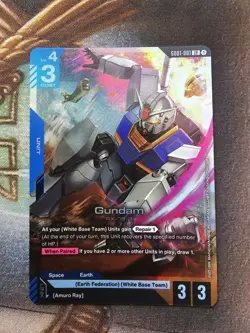 Gundam Card Game - Gundam GD01-001 LR Raw Near Mint/Mint - Image 1