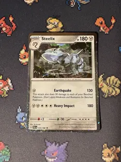 Pokemon Cards Steelix 125/182 Cosmos Holo Promo - (NM) *SWIRL/HOLO BLEED* - Image 1