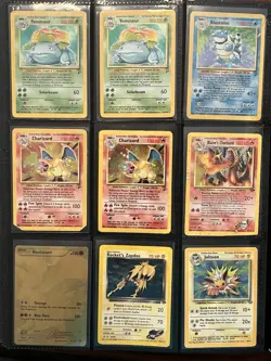 Vintage Pokemon Card Binder Lot Of 18 Cards! Holos, Charizard, + MORE! - Image 1
