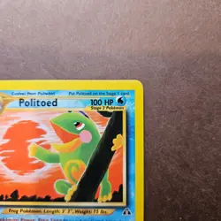 Politoed 27/75 Pokemon Neo Discovery Regular Rare Card - LP - Image 3
