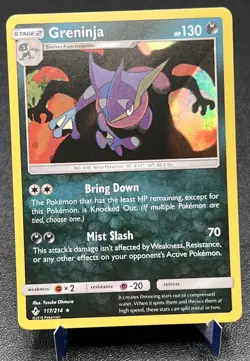 Greninja Charizard Shadow 117/214 NM Holo Rare Unbroken Bonds Pokemon Card! - Image 1