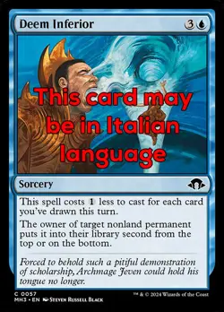 MTG DEEM INFERIOR FOIL EXC - CONSIDERARE INFERIORE 57 - MH3 - MAGIC - Image 1