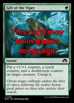 MTG GIFT OF THE VIPER FOIL EXC - DONO DELLA VIPERA 156 - MH3 - MAGIC - Image 1