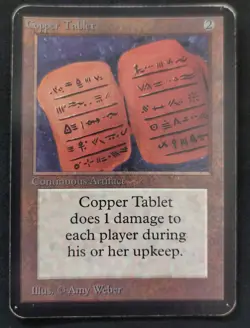 MTG Vintage Oldschool - Copper Tablet - Alpha - Poor (Water damaged) - Image 1