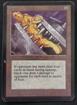 MTG Vintage Oldschool - Black Vise - Alpha - Poor (Water damaged) - Image 1