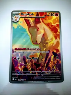 Pokemon TCG Scarlet and Violet Destined Rivals Rapidash 189/182 NM - Image 1