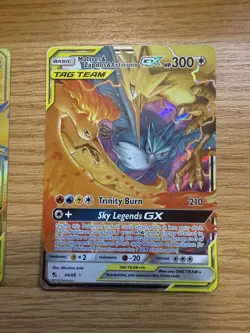 Tag Team GX Pokemon Lot Of 2 Reshiram Charizard LP Moltres Zapdos Articuno NM - Image 3