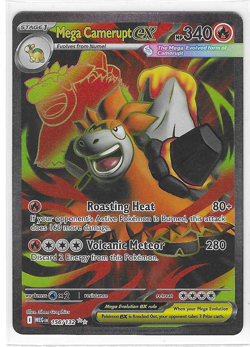 Mega Camerupt EX 156/132 CLEAN Mega Evolution Ultra Rare Pokemon TCG - Image 1