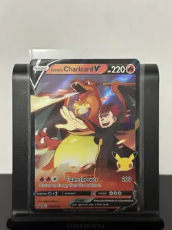 Pokemon Celebrations Lance’s Charizard V SWSH133 Black Star Promos Holo NM - Image 1