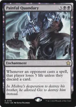 Painful Quandary Foundations Regular - NM #179 MTG FDN Magic the Gathering - Image 1