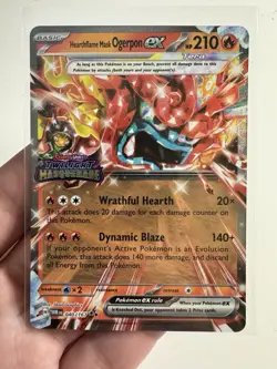 Pokemon Twilight Masquerade 040/167 Hearthflame Mask Ogerpon ex Stamped Promo - Image 1