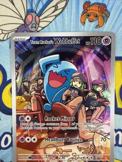 Pokemon Team Rocket's Wobbuffet Pokemon 203 NM - Image 2